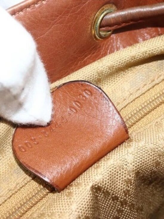 GUCCI Bamboo Backpack Leather Brown Gold 003 3444 0030 Auth bs35138 main image 7